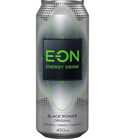 Напиток E-ON Black Power Energy drink безалкогольный газированный 450 мл