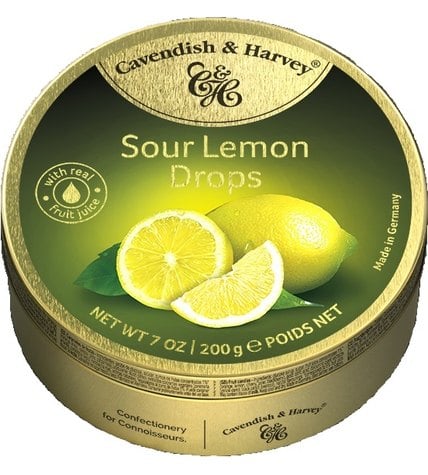 Леденцы Cavendish & Harvey Sour Lemon Drops лимон 200 г