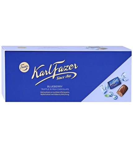 Конфеты Karl Fazer из молочного шоколада с начинкой из черничного трюфеля 270 г