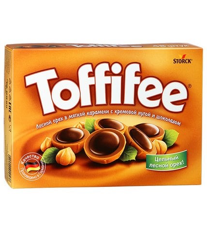 Шоколадные конфеты Toffifee лесной орех в карамельной чашечке 125 г