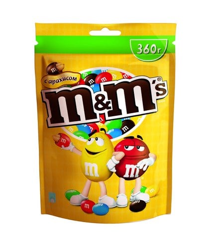 Драже M&M's с молочным шоколадом и арахисом 360 г