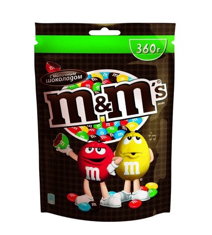 Драже M&M's с молочным шоколадом 360 г