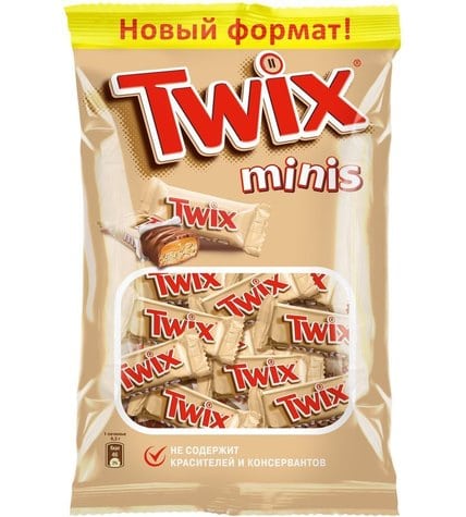Батончик Twix Minis шоколадный