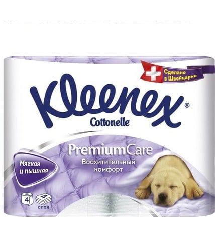 Туалетная бумага Kleenex Premium Care 4 шт