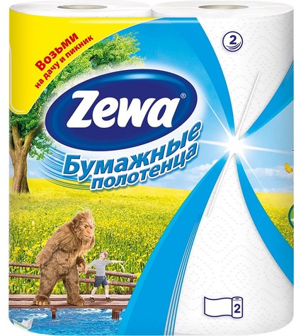 Бумажные полотенца Zewa кухонные 2 слоя 2 рулона