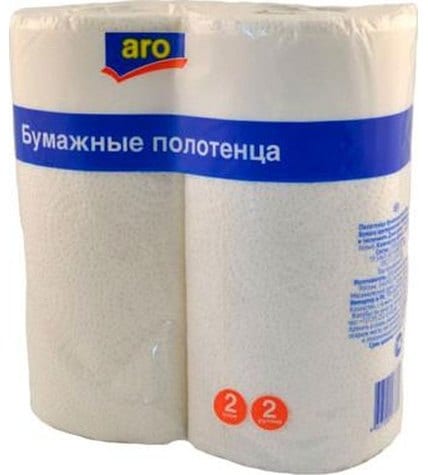 Бумажные полотенца Aro 2 слоя 2 рулона