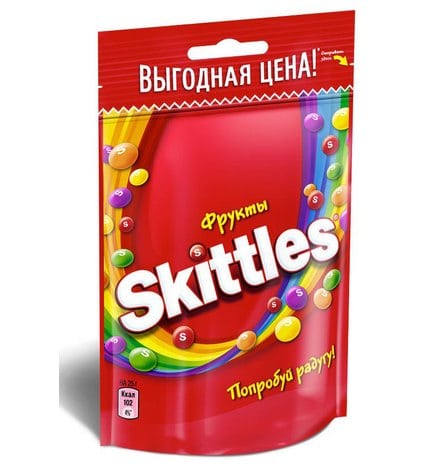 Драже Skittles Фрукты в сахарной глазури 100 г