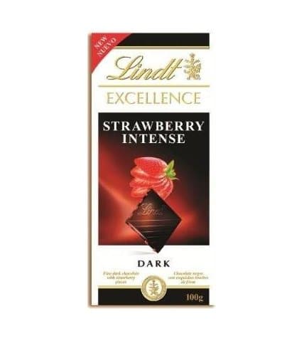 Шоколад Lindt Excellence темный с кусочками клубники