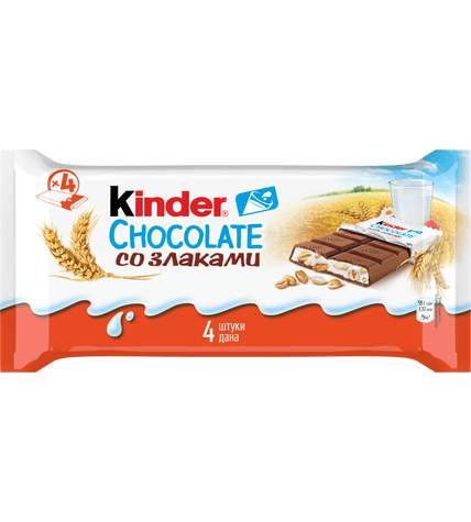 Шоколад Kinder Chocolate Country молочный со злаками 94 г