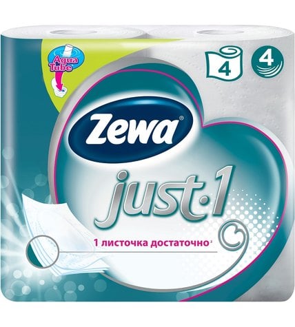 Туалетная бумага Zewa Just1 4 шт