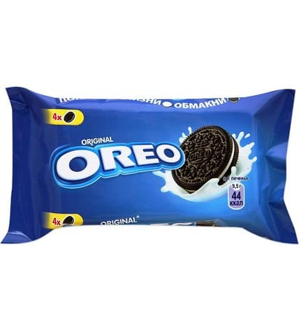 Печенье Oreo с какао и начинкой с ванильным вкусом во флоу-паке 38 г