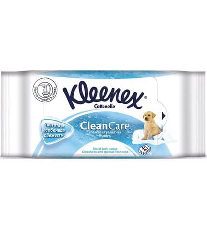Влажная туалетная бумага Kleenex Clean Care сменный блок 42 шт