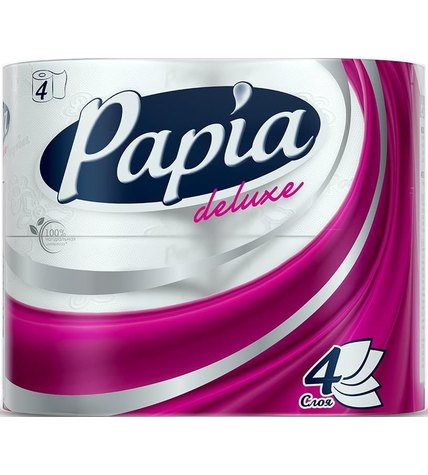 Туалетная бумага Papia Deluxe 4 шт