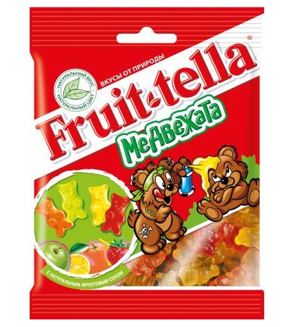 Мармелад жевательный Fruit-tella Медвежата ассорти со вкусом апельсина яблока лимона и клубники