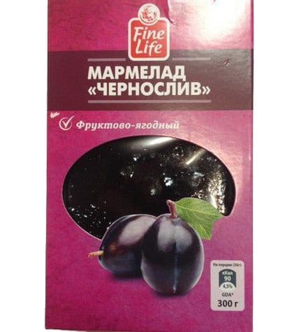 Мармелад Fine Life чернослив фруктово-ягодный