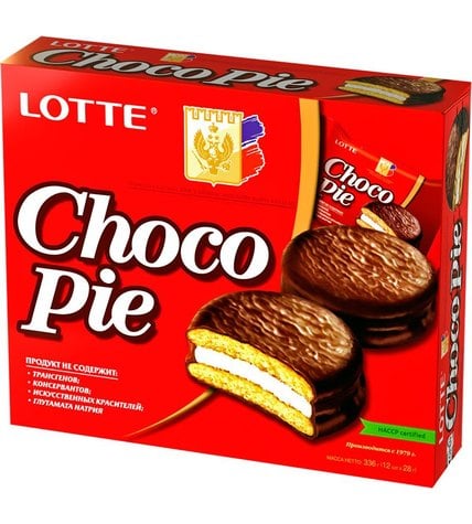 Печенье Lotte Choco Pie 336 г (12 шт)
