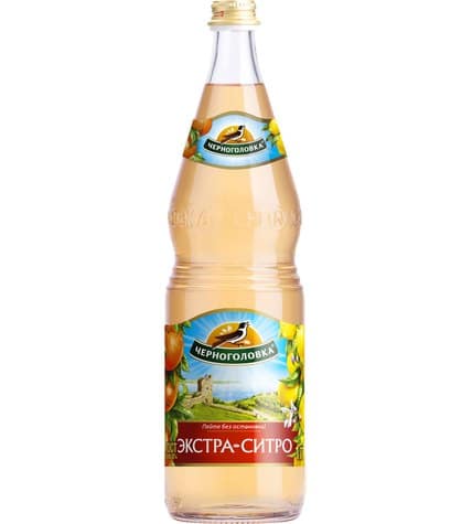 Лимонад Напитки из Черноголовки Экстра-ситро 1 л в стеклянной бутылке