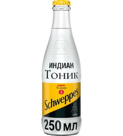 Газированный напиток Schweppes Индиан Тоник 0,25 л в стеклянной бутылке