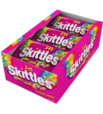 Драже Skittles 2 в 1 в сахарной глазури 100 г