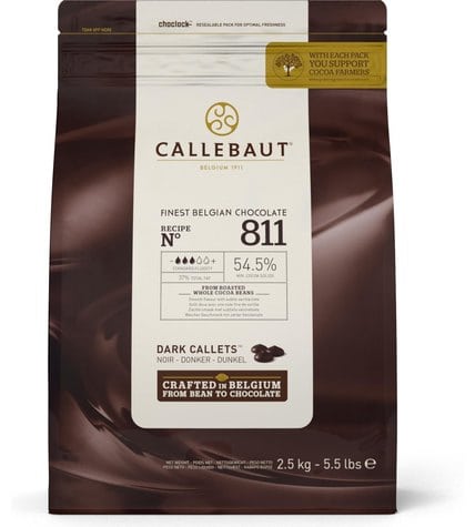 Шоколад Callebaut темный в галетах 54,5%