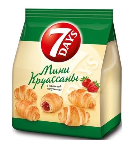 Круассаны 7 Days с клубничной начинкой мини