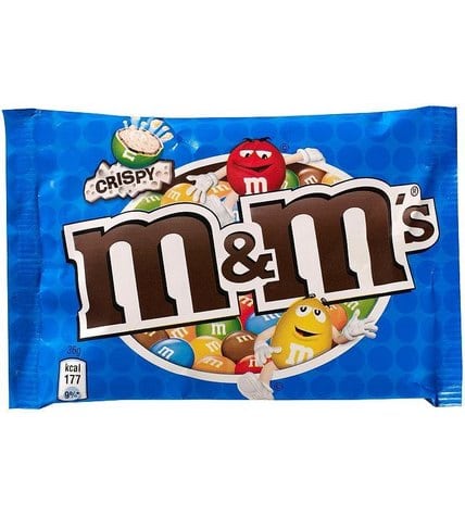 Драже M&M's криспи с молочным шоколадом 36 г