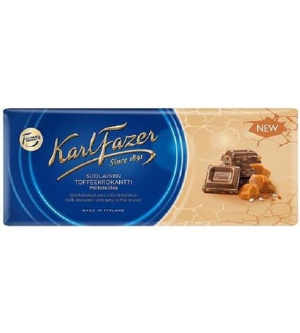 Шоколад Karl Fazer молочный с соленой ириской