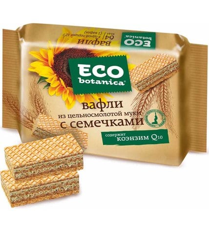 Вафли Eco-Botanica из цельносмолотой муки с семечками