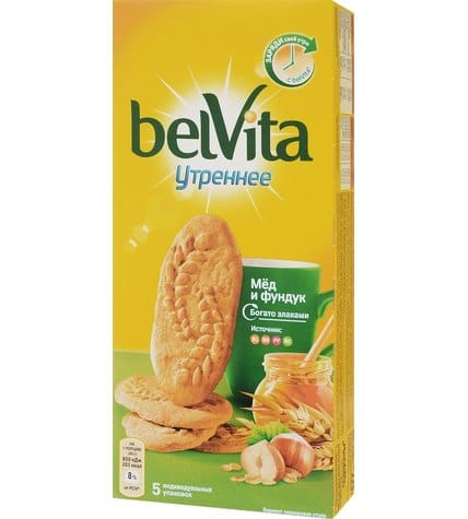 Печенье BelVita Утреннее витаминизированное с фундуком и медом