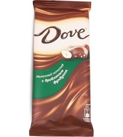 Шоколад Dove молочный с дробленым фундуком