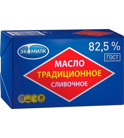 Сливочное масло Экомилк традиционное 82,5 % 450 г