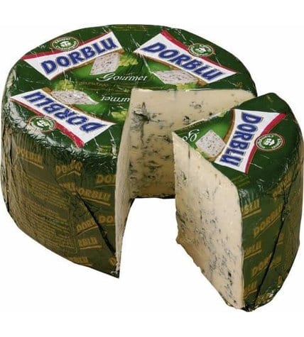 Сыр полутвердый Kaserei Dorblu круглый с голубой плесенью 50% ~2,5 кг