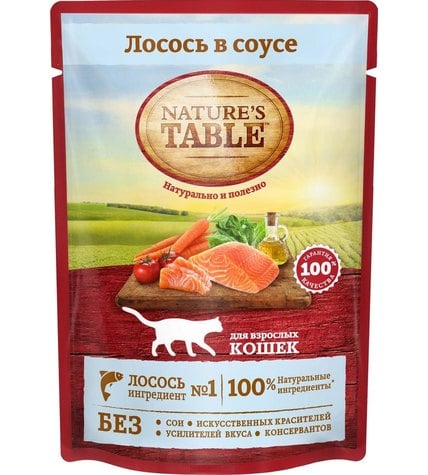 Консервы для кошек Nature`s Table лосось в соусе