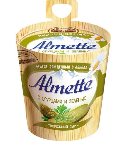 Творожный сыр Hochland Almette с огурцами и зеленью 60% 150 г