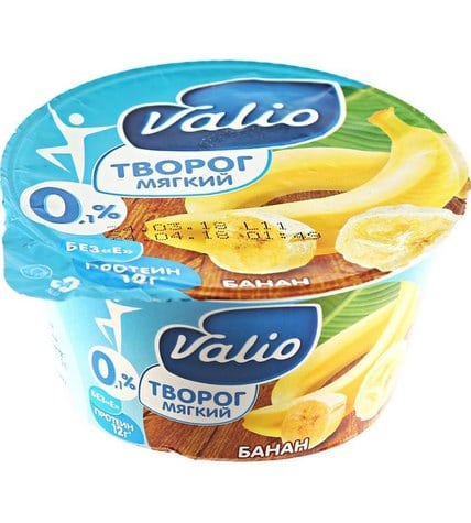 Творог Valio обезжиренный с бананом 0,1 % 140 г
