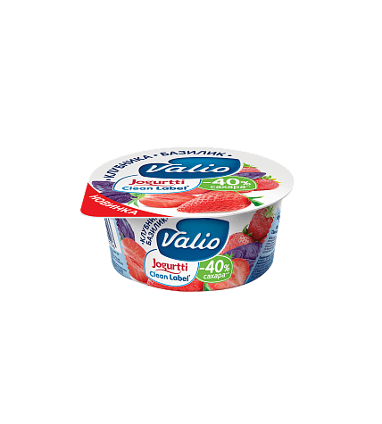 Йогурт Valio клубника и базилик 2,9% 120 г