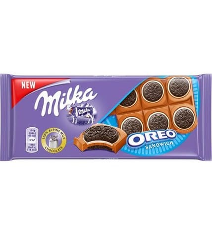 Шоколад Milka Oreo Sandwich 92 г