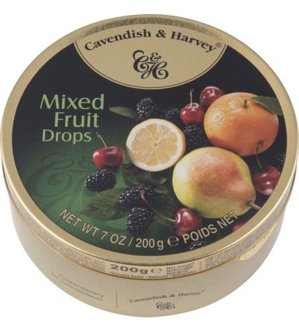 Леденцы Cavendish & Harvey Mixed Fruit Drops Фруктовое ассорти 200 г