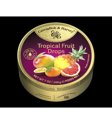Леденцы Cavendish & Harvey Tropical Fruit Drops Тропические фрукты 200 г