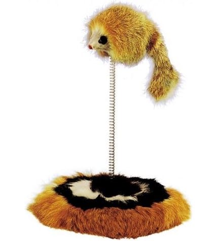 Игрушка для кошки Nobby Мышка на пружинке 15 см