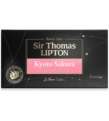 Чай черный Lipton Sir Thomas Kyoto Sakura в пакетиках 2 г 25 шт