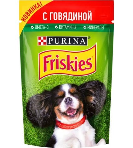 Корм Friskies для взрослых собак с говядиной 85 г