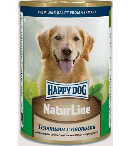 Консервы Happy Dog NaturLine для собак с телятиной и овощами 400 г