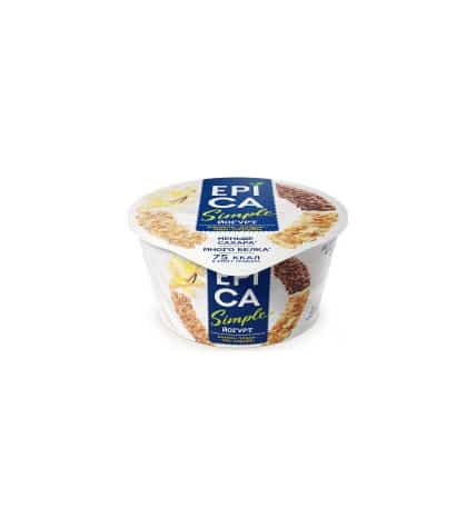 Йогурт Epica ваниль - злаки - лен - отруби 1,7% 130 г