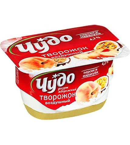 Десерт Чудо творожный персик-маракуйя 4,2%