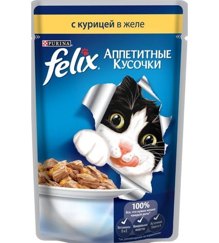 Корм Felix для кошек с курицей