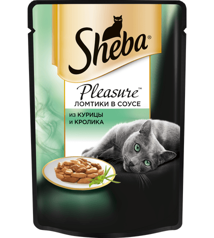 Корм для кошек Sheba Pleasure с курицей и кроликом