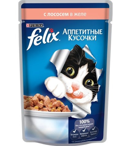 Корм Felix для кошек с лососем