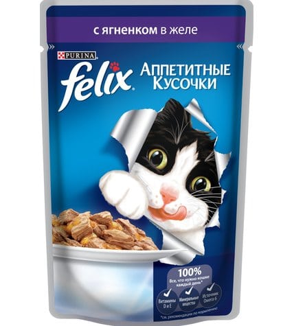 Корм Felix для кошек с ягненком