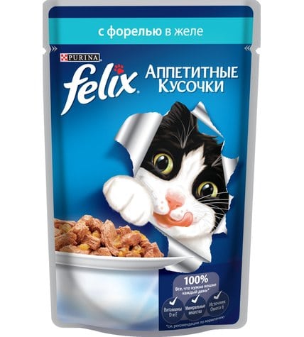 Корм Felix для кошек форель